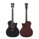 D'Angelico GRAMERCY LS GRAND AUDITORIUM Acoustic Electric Guitar (Matte Black)