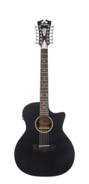 D'Angelico FULTON GRAND AUDITORIUM 12 String Acoustic Electric Guitar (Matte Black)
