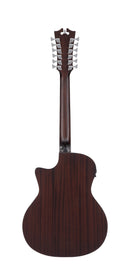 D'Angelico FULTON GRAND AUDITORIUM 12 String Acoustic Electric Guitar (Matte Black)