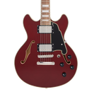 D'Angelico PREMIER MINI DC Semi-Hollow Electric Guitar (Burnt Red)