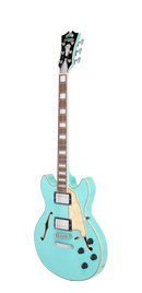 D'Angelico PREMIER MINI DC Semi-Hollow Electric Guitar (Surf Green)