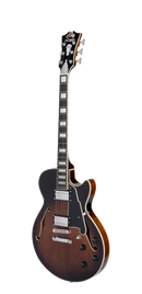 D'Angelico DAPSSBRBNS Guitare électrique semi-creuse (Brown Burst)