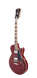 D'Angelico PREMIER SS Semi-Hollow Electric Guitar (Burnt Red)
