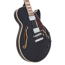 D'Angelico PREMIER SS Semi-Hollow Electric Guitar (Solid Black)