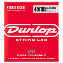 Dunlop DBHYN45105 Cordes pour guitare basse hybride en nickel 45/105