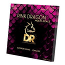 DR Handmade Strings DBSMP5-45 Pink Dragon 5 Bass Strings (Pink Coated Silver-Plated) - 45-125
