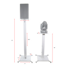 Prox XFH-Mhstandx2Wh Paire de dj stand avec sacs de transport (blanc)