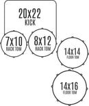 DDrum Dios DS MP-522-SB Pack de 5 fûts noir satiné