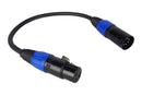 Blizzard Lighting DMX-5PIN-ML-TRN 3 Pin Female to 5 Pin Male DMX Cable - 1'