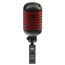 Eikon DM55V2RDBK Vintage Design Professional Vocal Dynamic Microphone (Satin Black with Red Trim)