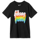 Gibson GTS-RNBW-BLK-MD Rainbow Tee - Medium