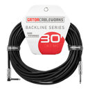 Gator GCWB-INS-30RA Backline Series Straight/Right Angle Instrument Cable - 30ft