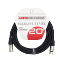 Gator GCWB-XLR-20 Backline Series XLR Microphone Cable - 20ft