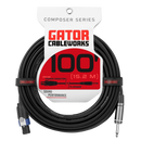 Câble haut-parleur Gator GCWC-SPK-100-1TL Composer Series, connecteur jack 6,35 mm (1/4") vers verrouillage par rotation - 30,5 m (100 pi)
