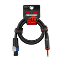 Câble haut-parleur Gator GCWH-SPK-03-1TL Headliner Series, connecteur jack 6,35 mm (1/4") vers verrouillage par rotation - 91,4 cm (3 pi)