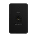 Plaque murale traversante GeNetix DMX Chamsys GENETIX-DMX-SM-WP (port unique, connecteur mâle 5 broches)