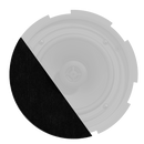 Audac GLI07/OB Grille avant pour série CIRA7 avec tissu et traitement extérieur (Noir)