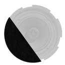 Audac GLI08/OB Front Grill for CIRA8 Series w/Cloth & Outdoor Treatment (Black)