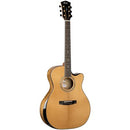 CORT Gold-Edge-Case-Nat Gold Edge Auditorium Acoustic Guitar (Natural Glossy)