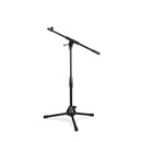 Pied de microphone court Gravity TMS 4232 B Touring Series avec base pliable sur trépied