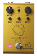 Jackson Audio GOLDEN-BOY-MINI Pédale d'overdrive compacte (or avec texte noir)