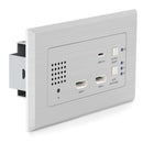 Blustream HEX31WP-TX-US Émetteur de plaque murale HDMI - 2x HDMI & x USB-C - 70m