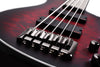 Schecter HELLRAISER EXTREME-5 5-String Electric Bass Guitar (Crimson Red Burst Satin)