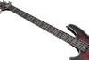 Basse électrique 5 cordes pour gaucher Schecter HELLRAISER EXTREME-5 (Crimson Red Burst Satin)