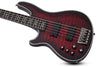 Basse électrique 5 cordes pour gaucher Schecter HELLRAISER EXTREME-5 (Crimson Red Burst Satin)