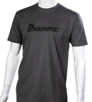 Ibanez ibzt02l Ibanez Logo Logo Shirt à manches courtes - Grand (gris en métal lourd)