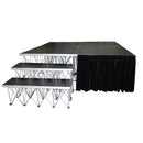 ProX XSQ-SKIRT16 Fire-Retardant Portable Stage Skirt (Black) - 16in x 8ft