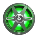 JBL CLUB MARINE 400W Marine Audio Subwoofer With RGB Lighting (White And Gray Grills) - 12"