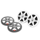 JBL CLUB MARINE 75W Two-Way Marine Audio Multi-Element Speaker (White And Gray Grilles) - 6 1/2"