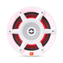 JBL STADIUM MARINE M8030 Premium Convertible 3-Way Marine Speaker With RGB Lighting (White) - 8"