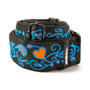 Sangle de guitare Dunlop JH24 Jimi Hendrix (Sangle bleue Monterey Blacklight)