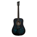 Jay Turser JTA524D-BLSBQ Guitare acoustique Dreadnought (Blue Burst Quilt)