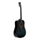 Jay Turser JTA524D-BLSBQ Guitare acoustique Dreadnought (Blue Burst Quilt)