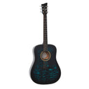 Jay Turser JTA524D-BLSBQ Guitare acoustique Dreadnought (Blue Burst Quilt)
