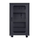 Rack de concepteur LCDR-1824 LOWELL avec porte en verre trempée - 18U x 24 "D