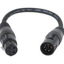 Digiflex LDMX-3F5M-1 DMX Adapter XLR3F to XLR5M - 1 Foot