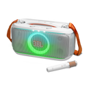 JBL PARTYBOX ON-THE-GO 2 PLUS Portable Party Speaker With A Wireless Mic (White)