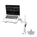 ProX XZF-LTARM PKG WH Bras articulé pour ordinateur portable pour tour de contrôle DJ Podium (Blanc)