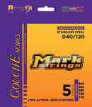 Mark Bass MB5AGSS40120LE Andrew Gouchè Signature Cordes de basse électrique 5 cordes – Acier inoxydable (40-120)