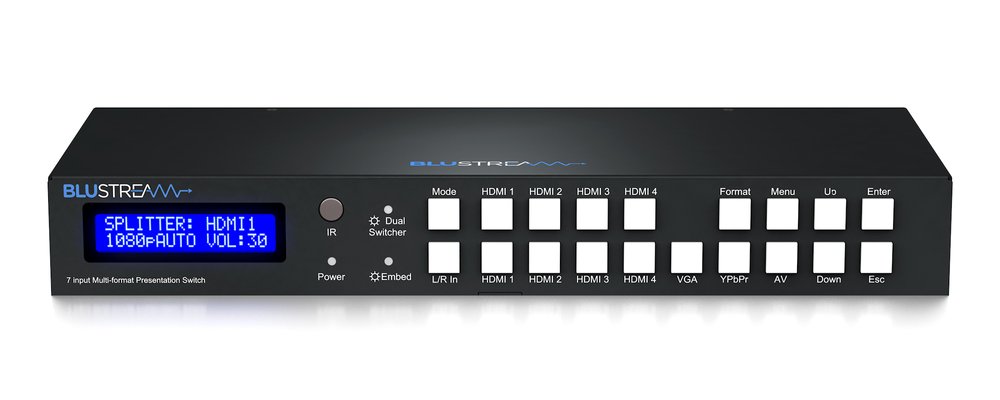 Blustream MFP72 7 Input 2 Output Multi-Format Presentation Switch