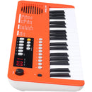 Medeli MK37 Portable Keyboard With USB MIDI And Audio (Orange) - 37 Mini Keys