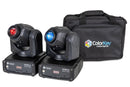 ColorKey MOBILE SPOT 50 2 Compact Battery Powered Moving Heads With Carrying Bag