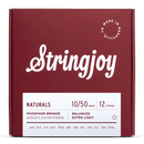 Stringjoy SJ-NB1024 12 Acoustic Guitar Strings Extra Light - 10-50