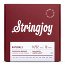 Stringjoy SJ-NB1125 12 Acoustic Guitar Strings Super Light - 11-52