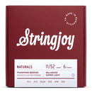 Stringjoy SJ-NB1152 Acoustic Guitar Strings Super Light - 11-52