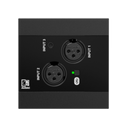 Audac NWP320US/B Bluetooth Network Input Panel With 2 XLR And A 3.5mm Jack (Black)